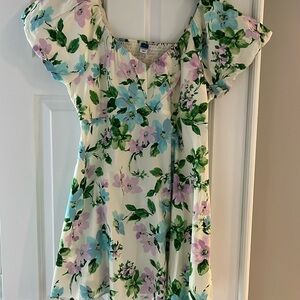 Cute floral summer mini dress